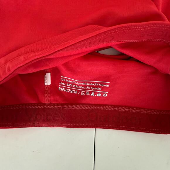 Outdoor Voices TechSweat High Neck Workout Crop Top Red - XS - Picture 4 of 5